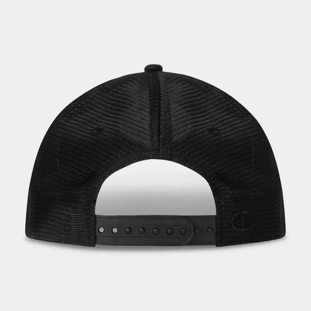 NEW Champion Adult Logan Twill Trucker Hat - Black